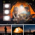 thumbnail image 3 of Camping Fan with LED Lantern, Rechargeable Battery Powered Fan, Portable Tent Fan with Remote Control, 25H Working Time, Battery Operated Fan, 180°Head Rotation, Outdoor travel Fan, Ceiling Fan, 3 of 7