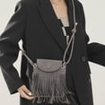 thumbnail image 4 of Krdevn Women's Tassel Crossbody Purse Casual Adjustable Strap Suede Messenger Bag,One Size, 4 of 5