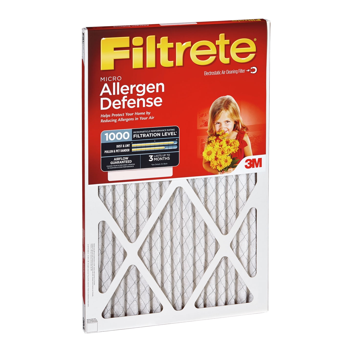 Allergen Defense 1000 MPR Furnace 6 PACk 3M Filtrete 18 In x 24 In x 1 In 