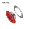 thumbnail image 3 of Unique Bargains 100PCS Grommets Eyelets 2/5 Inch (10mm) ID Hole Metal Self Backing Eyelet with Washers for Leather Red, 3 of 7