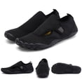 thumbnail image 2 of YOUYEDIAN Girls Boys Swim Water Shoes Kids Barefoot Aqua Sneakers Shoe for Beach Hiking Diving Boating River Outdoor Water Sports (Black, 9 Toddler), 2 of 8