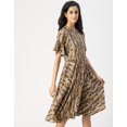 thumbnail image 3 of Moomaya Printed Rayon Short Sleeve Fit & Flare Dress - Regular Fit Party Dress, 3 of 9