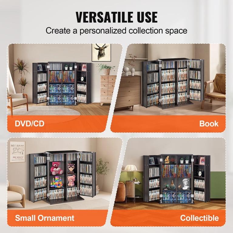 SKYSHALO Multimedia Storage Cabinet, Espresso Finish, with Door