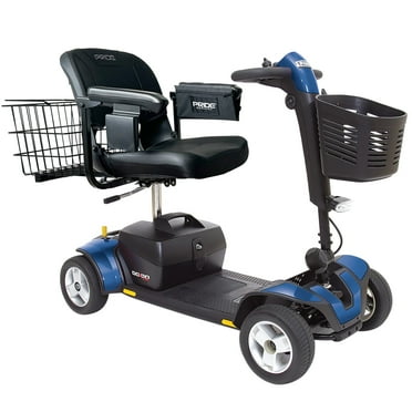 Pride Mobility Go Go Sport 4-Wheel Mobility Scooter, Rear Basket, Cup Holder, Saddlebag, 18 AH Battery