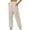 Beige, variant on Women's High-Waisted Drawstring Joggers with Zipper Pockets, Plus Size Elastic Cuff Ankle Pants Multicolor Comfortable Casual Cargo Sweatpants S-3XL