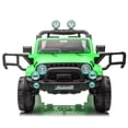 thumbnail image 5 of Xuanlur 24V Ride on Toys for Big Kids w/Width Seat, Ride on Truck w/ Remote Control, Kids Electric Car for Kids, Rear Suspension, Portable Pull Rod, Light, Trunk Storage, Bluetooth, 2.5-4 MPH, Green, 5 of 5