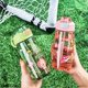 thumbnail image 2 of Botella de agua bonita para niños de 550ml con pajita y asa, botella de agua de plástico portátil a prueba de fugas, botella para beber portátil, taza para niños, 2 of 5