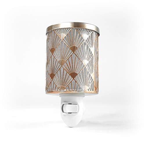 K-Cliffs Peacock Rose Gold Plug-in Fragrance Warmer Diffuser for Scented Wax Cubes & Essential Oils