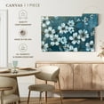 thumbnail image 4 of Elephant Stock Blossoms Of Evening Wall Art - Horizontal Canvas Wall Art - Living Room Wall Decor - Floral And Botanical Canvas - Blue And Gray Decor By Carol Robinson - 24" x 16", 4 of 4