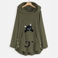 thumbnail image 5 of Pntutb - Sudadera con capucha para mujer con bordado de gato, talla grande Pntutb Pntutb-1366, 5 of 5