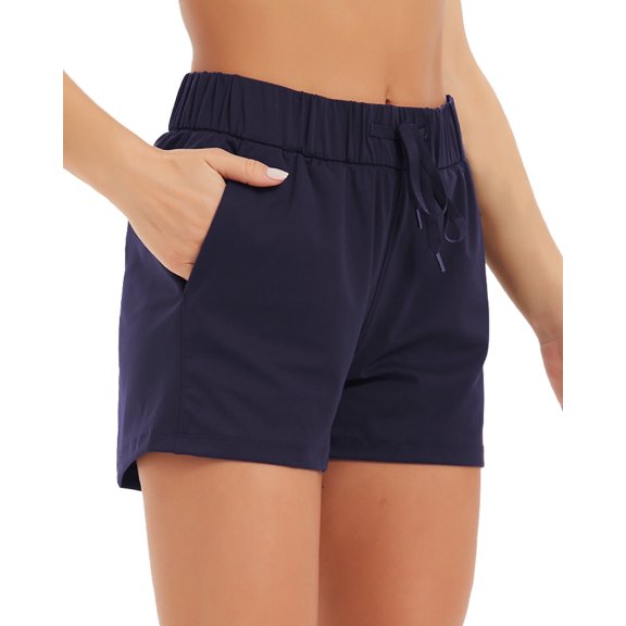 Stelle Women’s Athletic Shorts Hiking Workout Athletic Gym with Side Pocket 3” Running Lounge Shorts