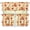 Fall Orange Floral, variant on Black Orange Bat Halloween Blackout Curtains for Bedroom 3 Pieces Light Blocking Thermal Insulated Window Drapes Tier Treatments for Kitchen Sink & Mini Cafe Bar