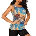 thumbnail image 2 of Fotbe Cloud Sleeping Cat Blusas Sin Mangas para Mujer – Estilo Casual, Corte Suelto, Slim-Fit, Cuello Redondo Deportivo, Tops de Verano para Gimnasio y Yoga-XX-Large, 2 of 7