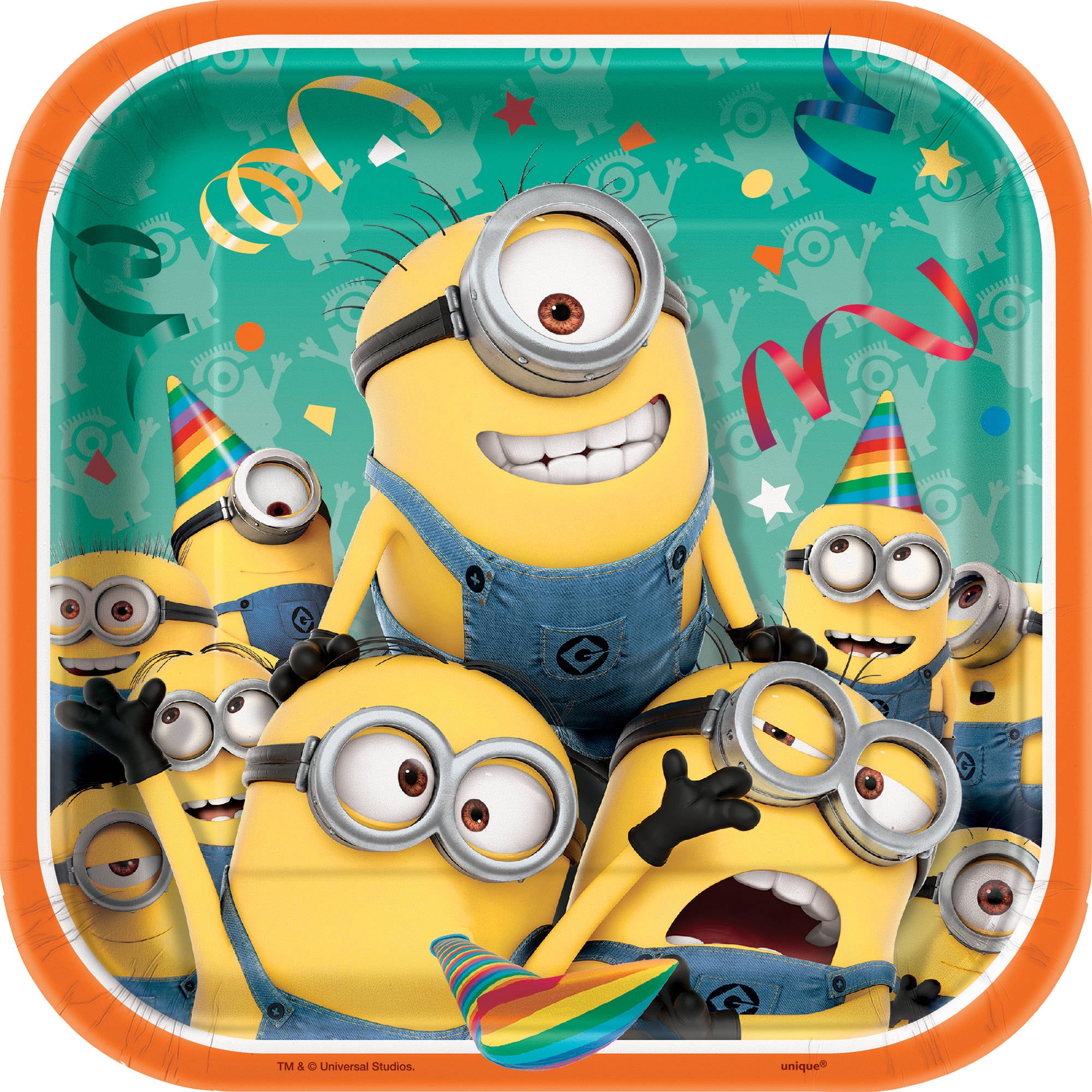 Despicable Me Minions and Fluffy Plates 8pk Great for a party 