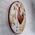 thumbnail image 4 of Horloge Murale de Cuisine 10 Pouces Coq Rustique Silencieuse Sans Tic-Tac Horloge Murale Quartz à Piles Ronde, 4 of 8