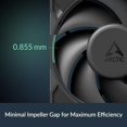 thumbnail image 6 of Arctic ACFAN00305A P12 Pro Premium Fan, 120 mm PWM Fan, 600-3000 RPM, 0 RPM <5% PWM, Fluid Dynamic Bearing, 4-Pin (Black), 6 of 7
