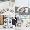 thumbnail image 6 of 2 Piece Christmas Plaid Kitchen Rug Sets Winter Snowflake Funny Christmas Kitchen Floor Mat Absobent Rugs for Kitchen Floorfor Bath Cooking (47x17+30x17 inches), 6 of 7