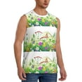 thumbnail image 2 of Uemuo Plants and Insects Pattern Men's Sleeveless T-Shirt,Muscle Athletic Tank Top, Moisture-wicking Quick-dry Breathable Classic Tee Top for Gym Run Outdoor Sports-Medium, 2 of 8