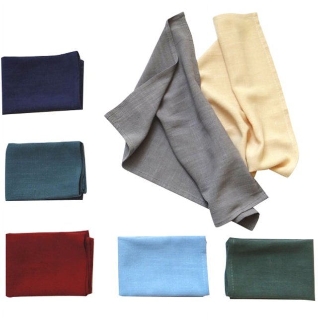 7Pcs Cotton Linen Cloth Table Napkin Polyester Handkerchief Cloth Tea Towel Dinner Party Xmas Solid Cup Dishes Napkins Table Decorative