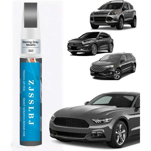 UJ Sterling Gray Metallic Touch Up Paint for Ford, Car Paint Pen Scratch Repair Two-In-One Touch Up Paint, Premium Car Scratch Remover for Deep Scratches