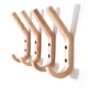 thumbnail image 1 of Gancho para abrigos de madera, 4 ganchos para abrigos en forma de J de 160 mm, ganchos para toallas montados en la pared mejorados, roble de grado A, superficie pulida a mano, adecuado para, 1 of 4