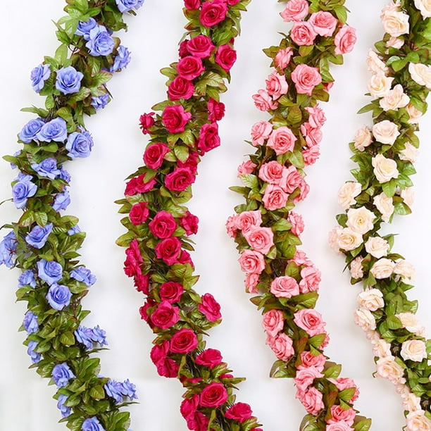 Gwong Decoración hogareña Flor artificial Colgante de la pared Decoración de la decoración de plástico Fiesta de boda Flor Ivi vid para el hogar Gwong 21064638