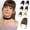 Brown, variant on Wispy Bangs Hair Clip, 100% Human Hair Clip In Dark Brown Bangs for Women, Soft Layered Fake Bangs with Feathered Fringe, Easy Clip-On Design for Daily Wear & Halloween