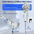 thumbnail image 6 of Lockways Filtered Shower Head with Handheld, High Pressure Shower Head for Tub, Tile & Pets, 10 Spray Modes Non-Clogging Hand Held Shower Head with 59 Inch Hose & Adjustable Bracket, 6 of 8