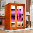 thumbnail image 3 of HOSAUNA Home Saunas FAR Infrared Sauna for 2 Persons, 1880W Low EMF Sauna Indoor Sauna with Chromotherapy Lights & Bluetooth Speakers for House and Gym, 3 of 8