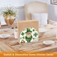 thumbnail image 5 of Napkin Holder for Table Shamrock Gnome Green Heart Acrylic Clear Tissue Dispenser Stand Kitchen Dining Bar Tabletop Picnic Restaurant Decor, 5 of 9