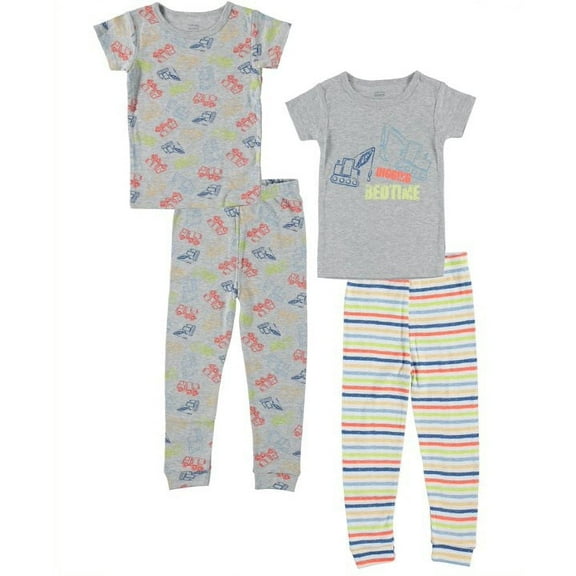 Cutie Pie Dreamers Baby Boy Toddler Boy 4PC Cotton Sleepwear (12M-4T)