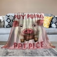 thumbnail image 2 of ARISTURING Cute Pig Blanket for Girl Boy I Just Really Like Pigs Throw Blanket Pig Stuff Super Soft Cozy Plush Fuzzy Pink Pig Flannel Blankets for Couch Sofa Bed Gifts for Baby Kids Adult, 2 of 6