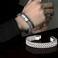 thumbnail image 3 of Men's Wrist Bracelets Stainless Steel Hip hop minimalism, 3 of 4