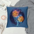 thumbnail image 2 of Orinice Basketball Theme Graphic Decorative Throw Pillow Cover for Home Couch Living Room Bed Sofa - Aesthetic Design for Men Women Boy Girl - 1PC 18x18in, 2 of 5