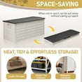 thumbnail image 5 of Ktaxon 75gal Outdoor Storage Deck Box Collapsible Garden Resin Deck Box Pre-installed,Space Saving & Easy Set Up - White, 5 of 11