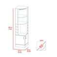 thumbnail image 4 of Miekor Furniture Seattle Bar Cabinet, Eight Bottle Cubbies, Two Large Open Shelves B5A5242, 4 of 9