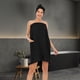 thumbnail image 2 of Gibobby Bata mujer invierno Albornoz Albornoz Albornoz Toalla Mujer Hotel Albornoz Albornoz Albornoz Falda Engrosada Sujetador Mujer Sexy Y Absorbente(Negro,XL), 2 of 5