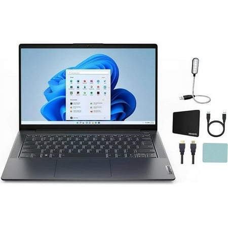 Lenovo Ideapad 5 14" FHD Touchscreen Laptop, AMD Ryzen 7 5700U, 1.8GHz, 8GB RAM, 2TB SSD, Backlit Keyboard, 4-in-1 Card Reader, Win11, Wi-Fi, Bluetooth, Graphite Grey with Mazepoly Accessories