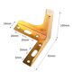 thumbnail image 3 of Juego de 4 patas de cama triangulares de metal dorado, patas de sofá para muebles de bricolaje con tornillos - 10 cm, 3 of 5