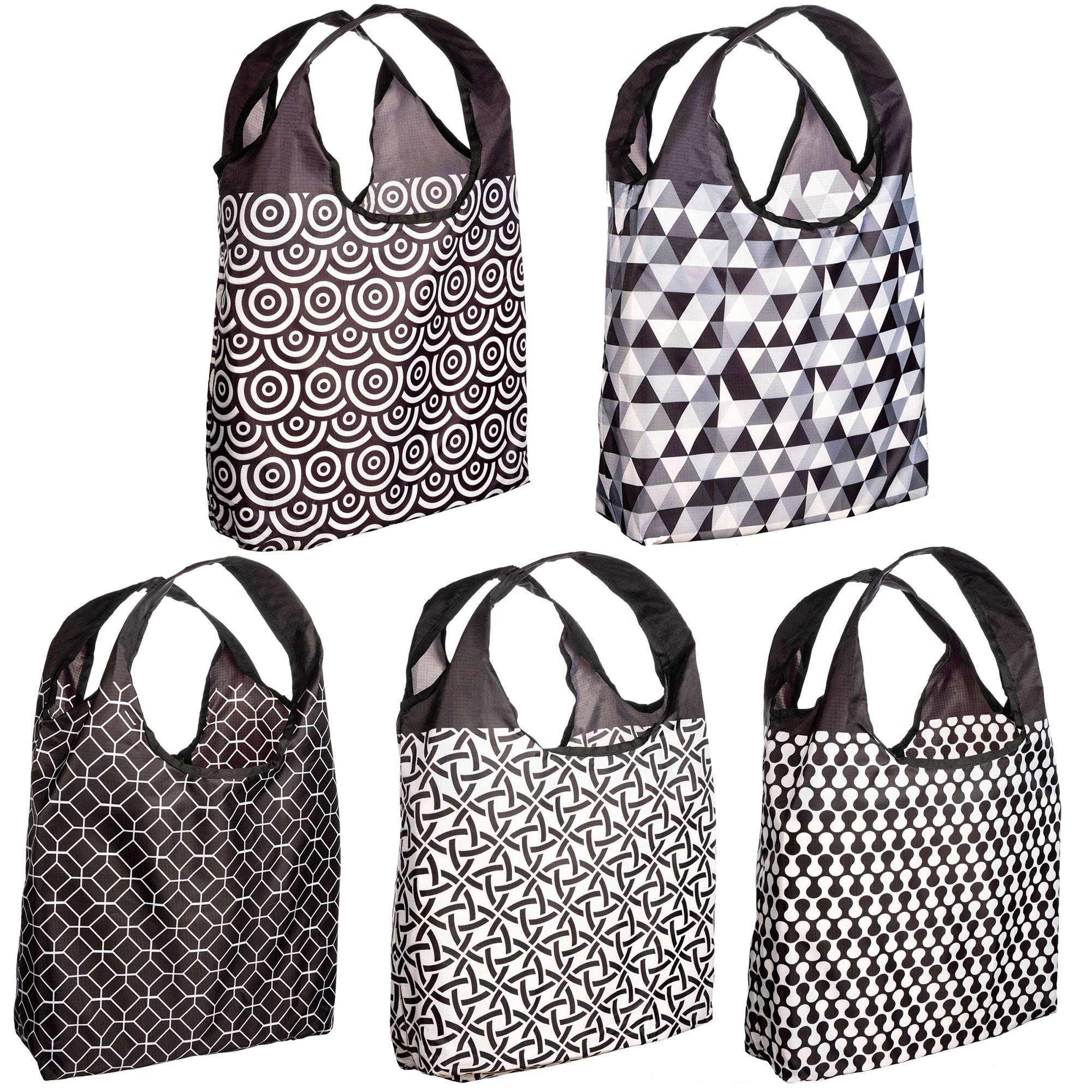 O-WITZ 5-Pack Reusable Shopping Bags 