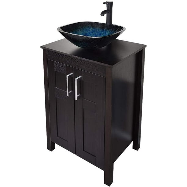 FULLWATT 24 inch Bathroom Vanity Set Combo MDF Sink Vanity