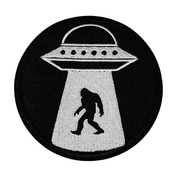 Bigfoot Beam Up Embroidered Patch Iron/Sew-On Applique X-Files Cryptid Mystery