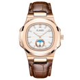 thumbnail image 1 of Reloj de hombre de acero inoxidable resistente al agua luminoso casual reloj de cuarzo para hombre, 1 of 6