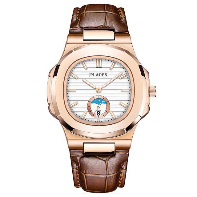 Reloj de hombre de acero inoxidable resistente al agua luminoso casual reloj de cuarzo para hombre