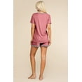 thumbnail image 2 of Doublju Women's Short Sleeve Round Neck Pajama Sleepwear 2 pcs Set (Plus Size Available), 2 of 2