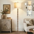 thumbnail image 7 of NATYSWAN 62" Floor Lamp for Living Room,Retro Farmhouse Resin Tall Standing Lamp with 3 Color Temperatures for Bedroom, Office, 7 of 7