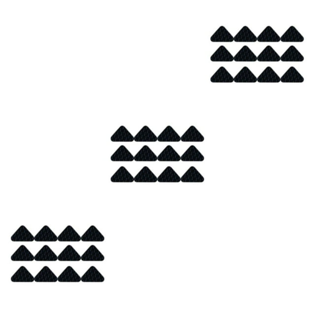 Wweixi 12pieces Easy Install Non Slide Pads Effortlessly Rugs In Place With These Simple And Effective Grippers PU Rug Tapes Black Triangles 3Set