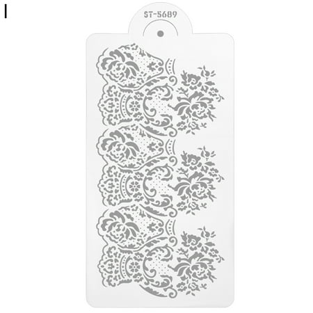 

SUZY Cake Stencil No Burrs Soft Texture Eco-friendly Decorative Embossing Cake Rim Stencil