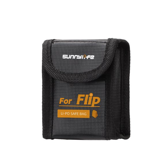 Methold Caja fuerte resistente a altas temperaturas del bolso negro del almacenamiento de la batería de Filp y almacenamiento seguro del viaje Accesorios para drones aéreos Instalar 1 batería
