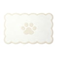 thumbnail image 2 of Scalloped Dog Feeding Mats, White, 16" X 24”, 2 of 3